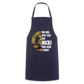 DDR Nicki, Osten, Ossi Spruch, Geschenk - Kochschürze - Navy - Vorne - AI Model Male 185 dark (185cm)