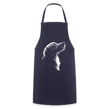Golden Retriever Portrait Dog Dog Goldie - Cooking Apron - navy - Front - AI Model Male 185 dark (185cm)