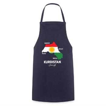 Kurdistan Flag Bakur Bashur Rojava Rojhlt Newroz - Cooking Apron - navy - Front - AI Model Male 185 dark (185cm)