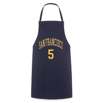San Francisco 5 - Kochschürze - Navy - Vorne - AI Model Male 185 dark (185cm)