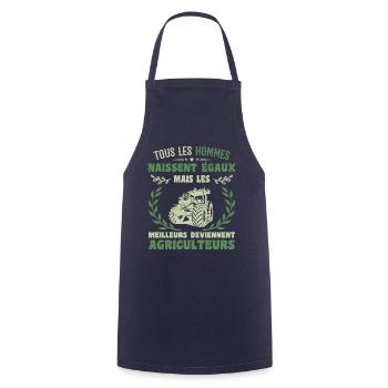 All Men Are Born Equal Farmers Gift - Cooking Apron - navy - Front - AI Model Male 185 dark (185cm)