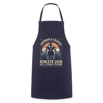 Vintage 2019 Fitness Birthday Gift 2019 - Cooking Apron - navy - Front - AI Model Male 185 dark (185cm)