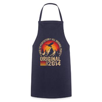 Original 2014 Vintage 2014 Anniversary 2014 Retro - Cooking Apron - navy - Front - AI Model Male 185 dark (185cm)