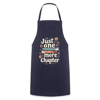 Just One More Chapter Book Reading - Book Lover - Tablier de cuisine - marine - Devant - AI Model Male 185 dark (185cm)