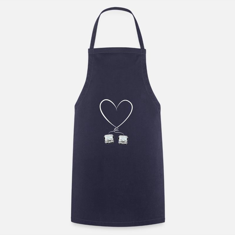 Camper van Heart - Valentine's Day Motorhome Gift - Cooking Apron - navy