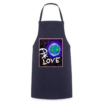 Jesus Liebe Pax Christus Planet Erde - Kochschürze - Navy - Vorne - AI Model Male 185 dark (185cm)