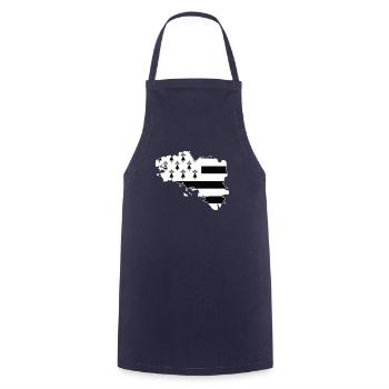 Bretonische Flaggenkarte Bretonisches Geschenk - Kochschürze - Navy - Vorne - AI Model Male 185 dark (185cm)