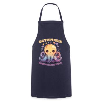 Funny Octopus Cephalopod Squid Gift - Cooking Apron - navy - Front - AI Model Male 185 dark (185cm)