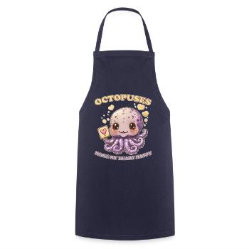 Funny Octopus Cephalopod Squid Gift - Cooking Apron - navy - Front - AI Model Male 185 dark (185cm)