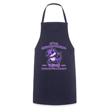 Dabbing Bearded Dragons Saying Joke Bearded Dragons Gift - Cooking Apron - navy - Front - AI Model Male 185 dark (185cm)