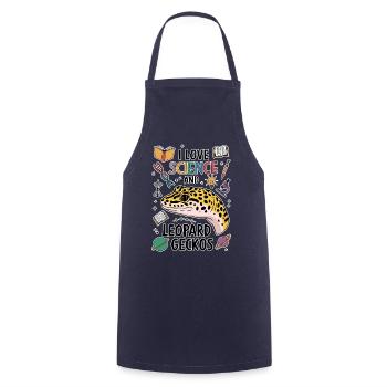 Leopard Gecko Saying Student Leopard Gecko Gift - Cooking Apron - navy - Front - AI Model Male 185 dark (185cm)