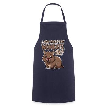 Wombat Spruch Australien Lustiges Wombats Geschenk - Kochschürze - Navy - Vorne - AI Model Male 185 dark (185cm)
