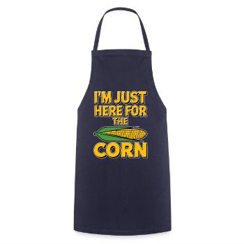 Corn on the cob saying corn funny corn on the cob gift - Cooking Apron - navy - Front - AI Model Male 185 dark (185cm)