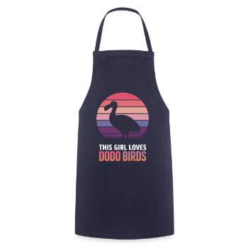 Dodo Dire Dodo Oiseau Fille Drôle Dodo Cadeau - Tablier de cuisine - marine - Devant - AI Model Male 185 dark (185cm)