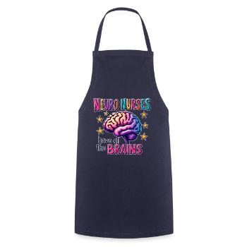 Neuro Nurse Nurse Neurology Gift - Cooking Apron - navy - Front - AI Model Male 185 dark (185cm)