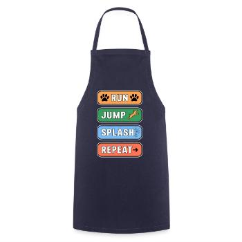 Dock Diving Saying Dog Diving Dock Diving Gift - Cooking Apron - navy - Front - AI Model Male 185 dark (185cm)