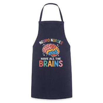 Neuro Nurse Nurse Neurology Gift - Cooking Apron - navy - Front - AI Model Male 185 dark (185cm)