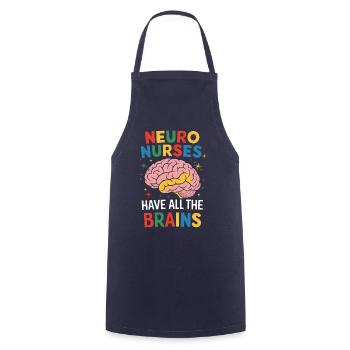 Neuro Nurse Nurse Neurology Gift - Cooking Apron - navy - Front - AI Model Male 185 dark (185cm)