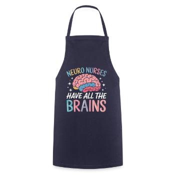 Neuro Nurse Nurse Neurology Gift - Cooking Apron - navy - Front - AI Model Male 185 dark (185cm)