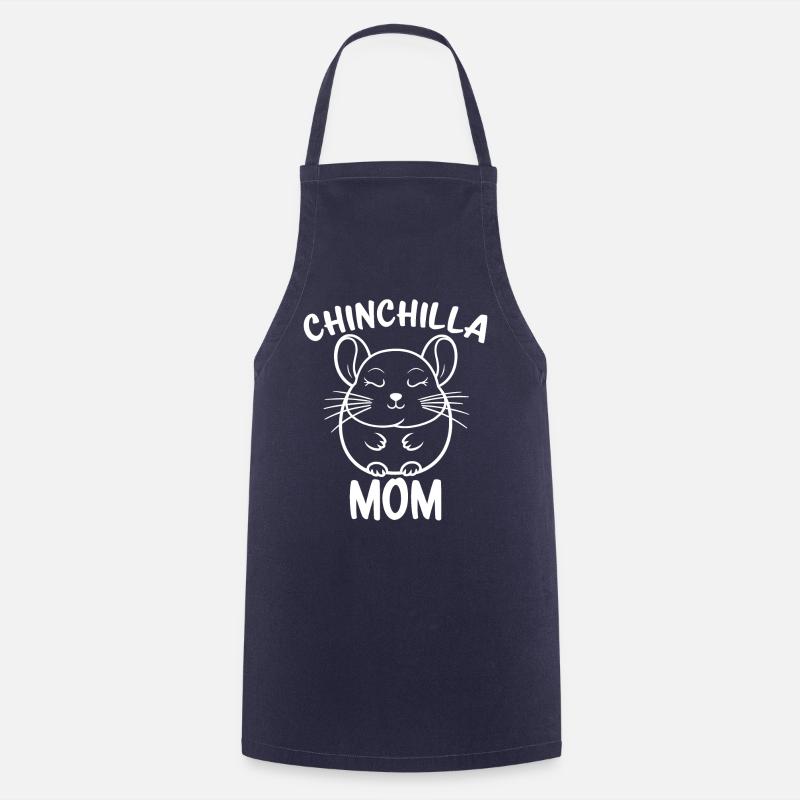 Chinchilla Spruch Mom Lustiges Chinchilla Geschenk - Kochschürze - Navy