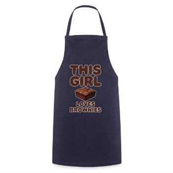 Brownies Spruch Mädchen Lustiges Brownie Geschenk - Kochschürze - Navy - Vorne - AI Model Male 185 dark (185cm)