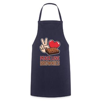 Brownies Spruch Gebäck Lustiges Brownie Geschenk - Kochschürze - Navy - Vorne - AI Model Male 185 dark (185cm)
