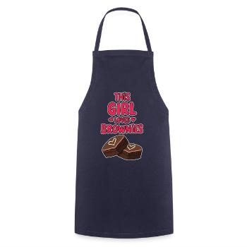 Brownies Dire Fille Drôle Brownie Cadeau - Tablier de cuisine - marine - Devant - AI Model Male 185 dark (185cm)