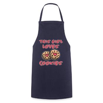 Cookies Saying Chocolate Cookies Funny Cookie Gift - Cooking Apron - navy - Front - AI Model Male 185 dark (185cm)