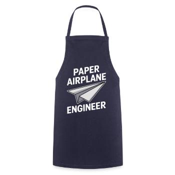 Avion en papier disant blague Avion en papier cadeau - Tablier de cuisine - marine - Devant - AI Model Male 185 dark (185cm)