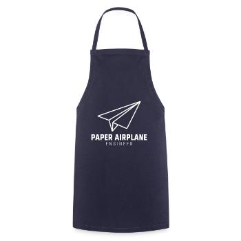 Avion en papier disant blague Avion en papier cadeau - Tablier de cuisine - marine - Devant - AI Model Male 185 dark (185cm)