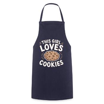 Cookies Saying Chocolate Cookies Funny Cookie Gift - Cooking Apron - navy - Front - AI Model Male 185 dark (185cm)