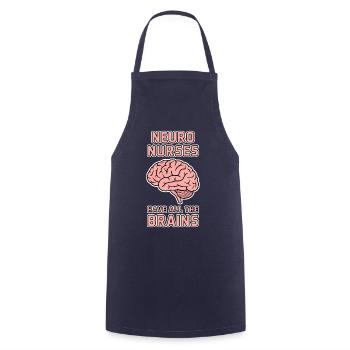 Neuro Nurse Nurse Neurology Gift - Cooking Apron - navy - Front - AI Model Male 185 dark (185cm)