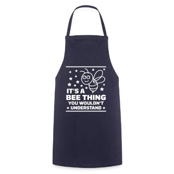 Bienen Spruch Imker Biene Lustiges Bienen Geschenk - Kochschürze - Navy - Vorne - AI Model Male 185 dark (185cm)