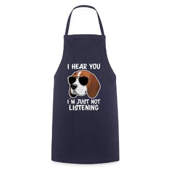Beagle Saying Dog Beagle Funny Beagle Gift - Cooking Apron - navy - Front - AI Model Male 185 dark (185cm)