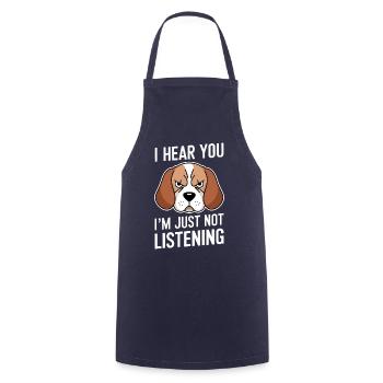 Beagle Saying Dog Beagle Funny Beagle Gift - Cooking Apron - navy - Front - AI Model Male 185 dark (185cm)