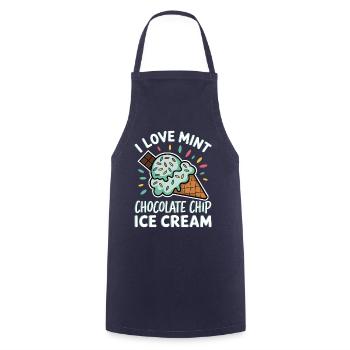 Schoko Minz Eis Spruch Lustiges Minz Eis Geschenk - Kochschürze - Navy - Vorne - AI Model Male 185 dark (185cm)