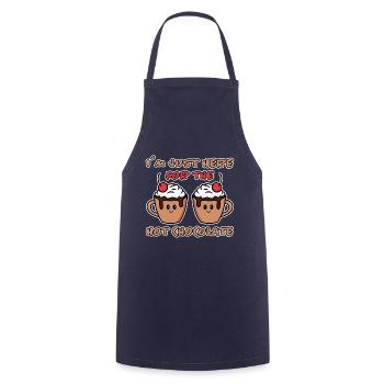 Cacao Dicton Chocolat Chaud Fun Cacao Cadeau - Tablier de cuisine - marine - Devant - AI Model Male 185 dark (185cm)