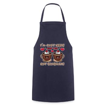 Cacao Dicton Chocolat Chaud Fun Cacao Cadeau - Tablier de cuisine - marine - Devant - AI Model Male 185 dark (185cm)