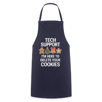 Cookies Saying Funny Christmas Cookies Gift - Cooking Apron - navy - Front - AI Model Male 185 dark (185cm)