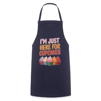 Cupcake Saying Cupcakes Funny Cupcake Gift - Cooking Apron - navy - Front - AI Model Male 185 dark (185cm)