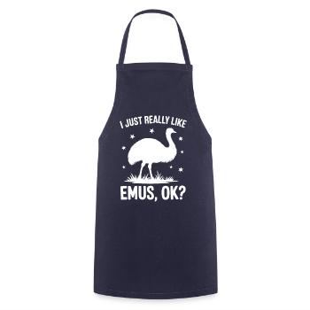 Emu Saying Australia Emus Funny Emu Gift - Cooking Apron - navy - Front - AI Model Male 185 dark (185cm)