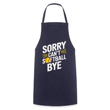 Softball Softball Player Funny Softball Gift - Cooking Apron - navy - Front - AI Model Male 185 dark (185cm)