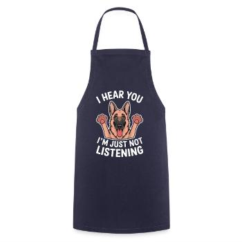 German Shepherd Saying German Shepherd Gift - Cooking Apron - navy - Front - AI Model Male 185 dark (185cm)