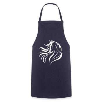 Pferde Spruch Reitsport Lustiges Pferde Geschenk - Kochschürze - Navy - Vorne - AI Model Male 185 dark (185cm)