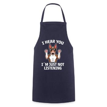 Bullterrier Spruch Lustiges Bullterrier Geschenk - Kochschürze - Navy - Vorne - AI Model Male 185 dark (185cm)