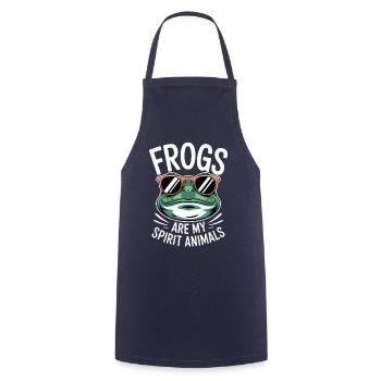 Frosch Spruch Kröte Lustiges Frösche Geschenk - Kochschürze - Navy - Vorne - AI Model Male 185 dark (185cm)