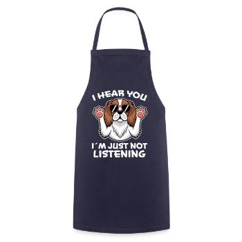 Cavalier King Charles Spaniel Dire Chien Cadeau - Tablier de cuisine - marine - Devant - AI Model Male 185 dark (185cm)