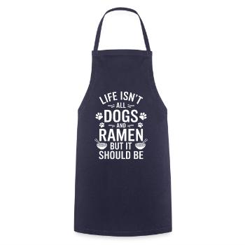 Ramen Dogs Anime Funny Kawaii Ramen Gift - Cooking Apron - navy - Front - AI Model Male 185 dark (185cm)