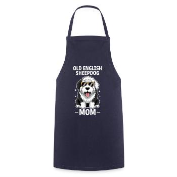 Old English Sheepdog Saying Joke Sheepdog Gift - Cooking Apron - navy - Front - AI Model Male 185 dark (185cm)
