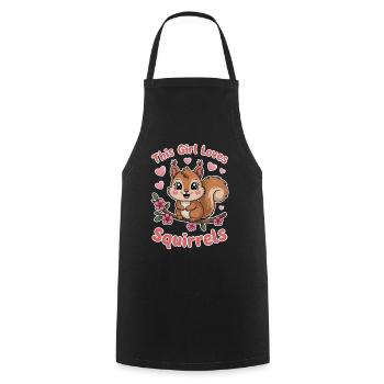 Eichhörnchen Spruch Lustiges Eichhörnchen Geschenk - Kochschürze - Schwarz - Vorne - AI Model Male 185 dark (185cm)